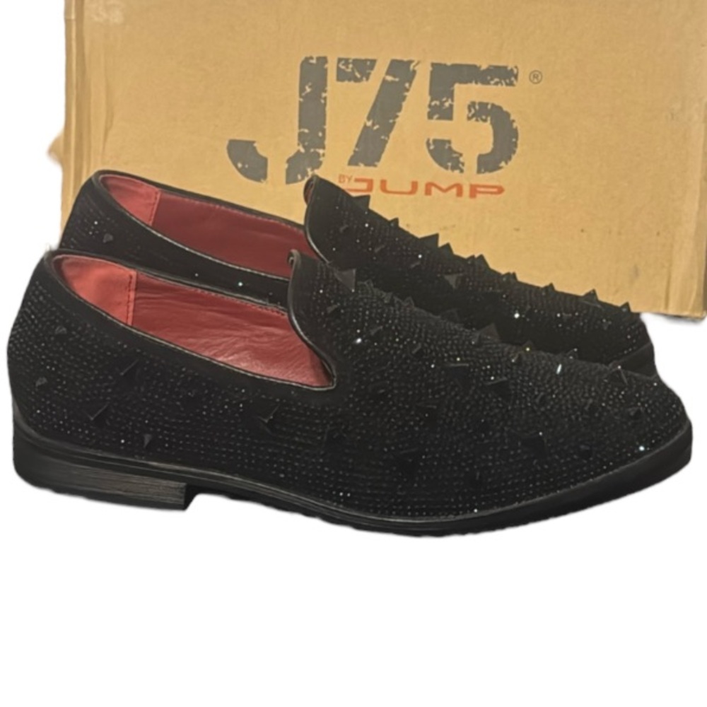 New authentic J75 by Jump men’s studded black loafers sz MISMATES 8.5 9 DISPLAY
